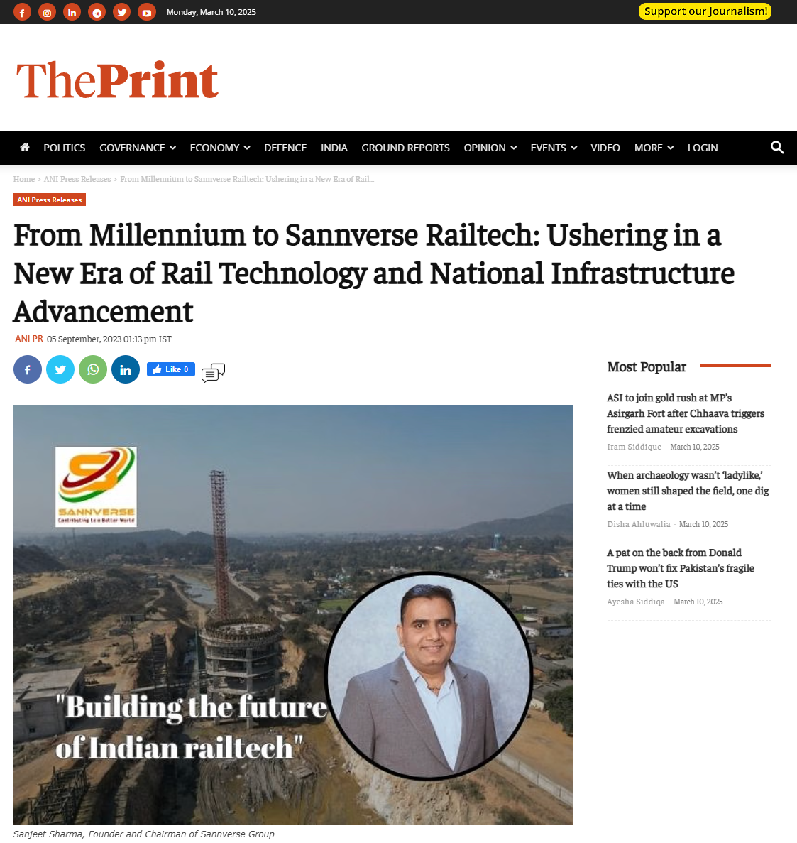 From Millennium to Sannverse Railtech: Ushering in a New Era of Rail Technology and National Infrastructure Advancement
